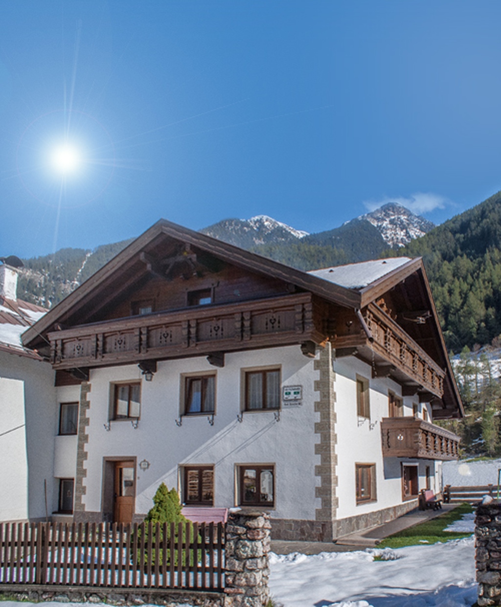 Ferienhaus am Spielroan im Winter